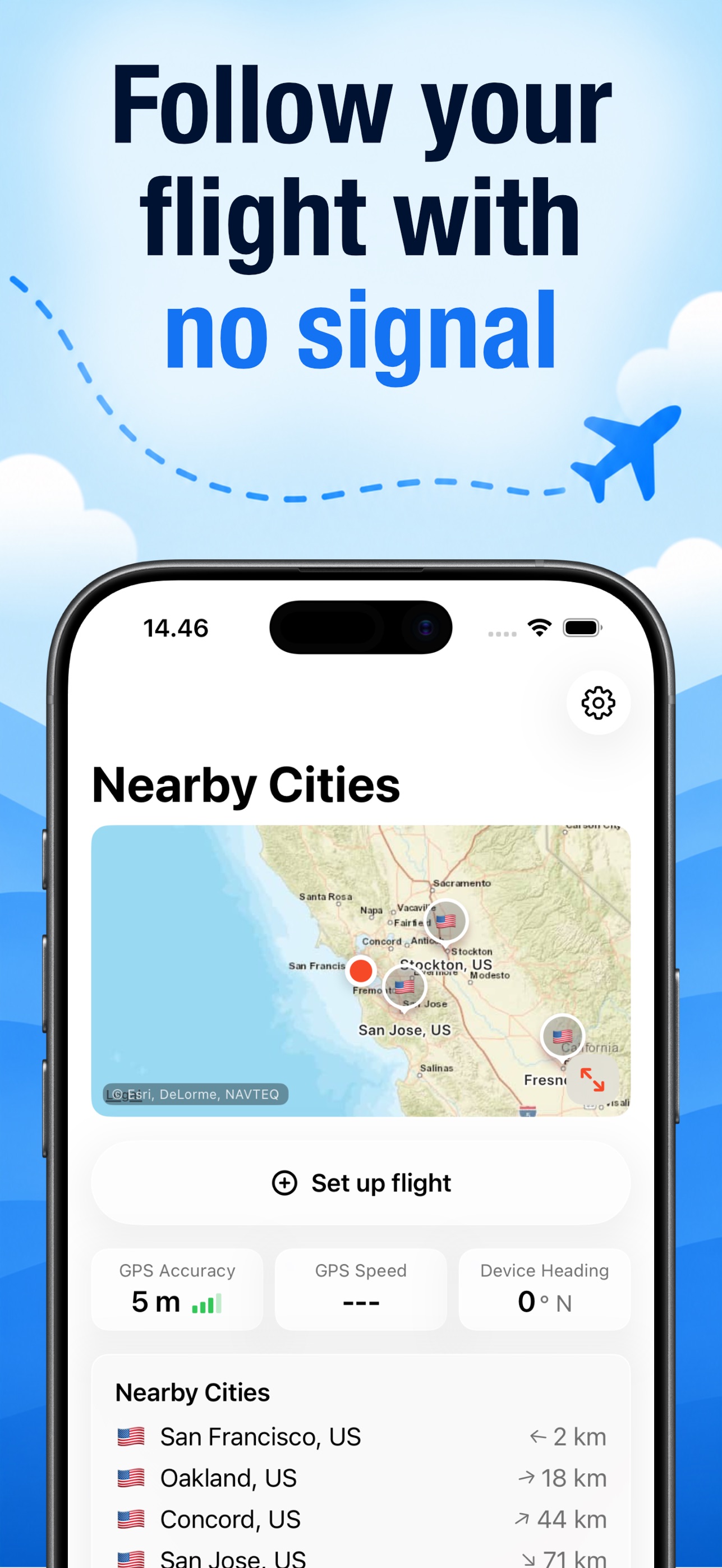 Screenshot 1 of FlyNear: Flight Tracker & Maps