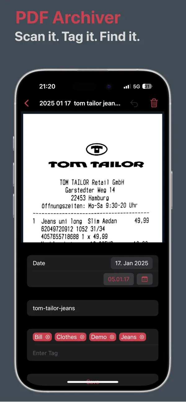 #1. PDF Archiver (iOS) Tekijänä: Julian Kahnert