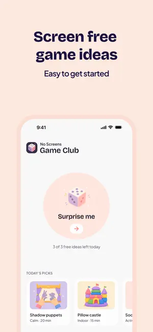 No Screens Game Club screenshot 2