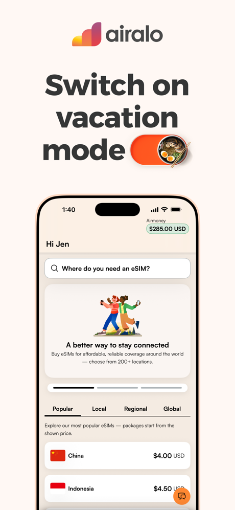 Airalo: eSIM Travel & Internet screenshot 1