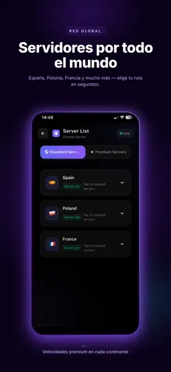 Captura de pantalla de Nyx VPN: Proxy Rápido en iPhone 3