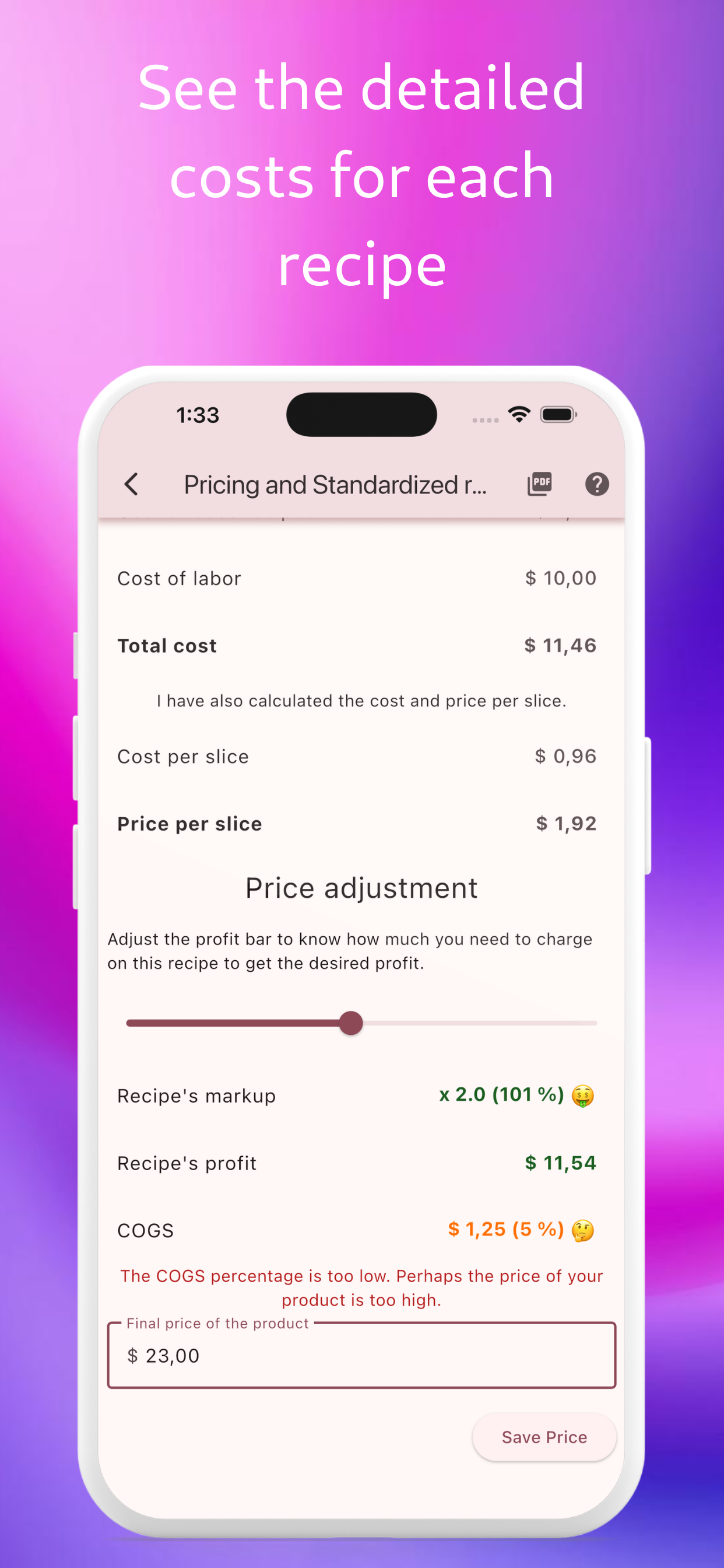 PocketChef Food Business screenshot 2