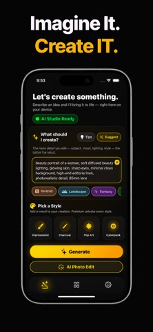 Local AI Art: Offline Magic iPhone screenshot