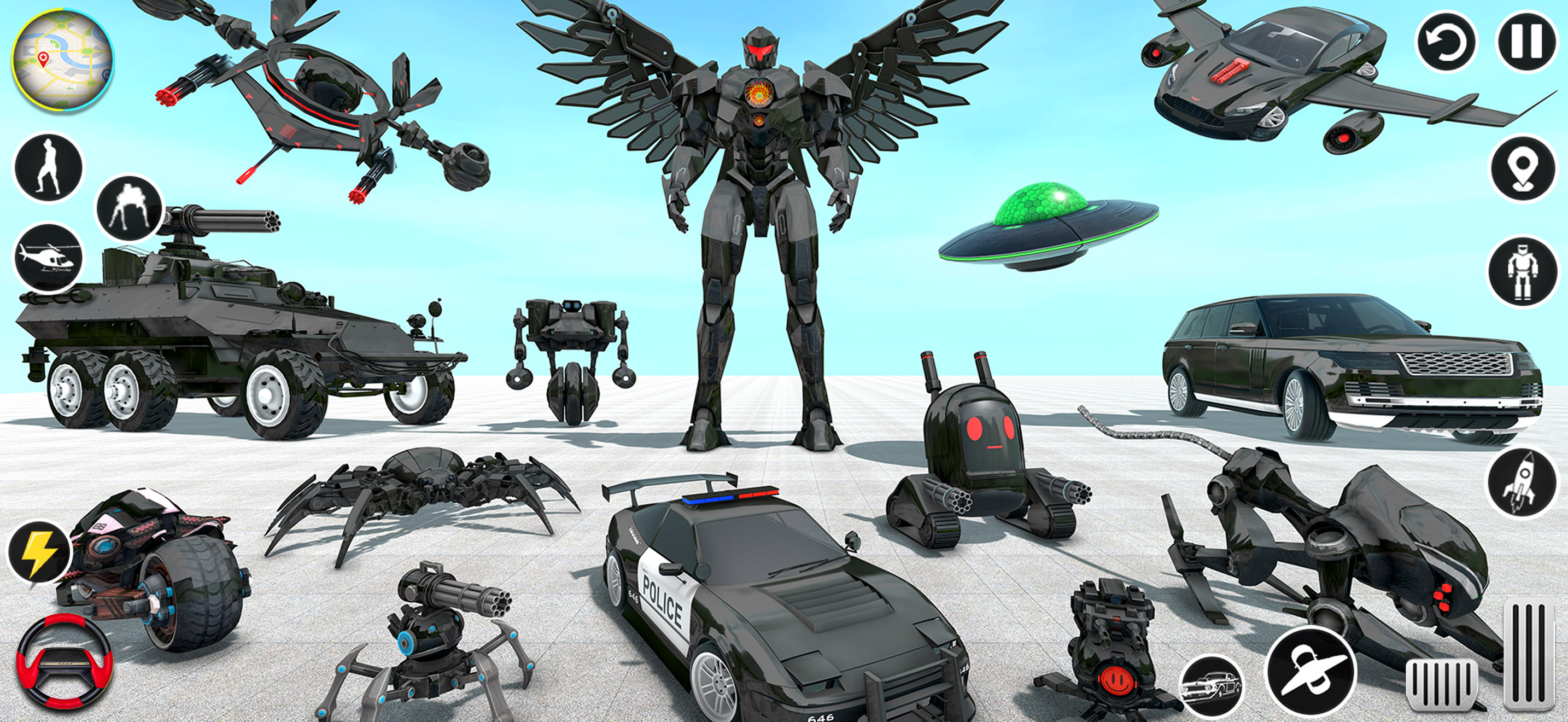 Flying Robot Transformation 3D