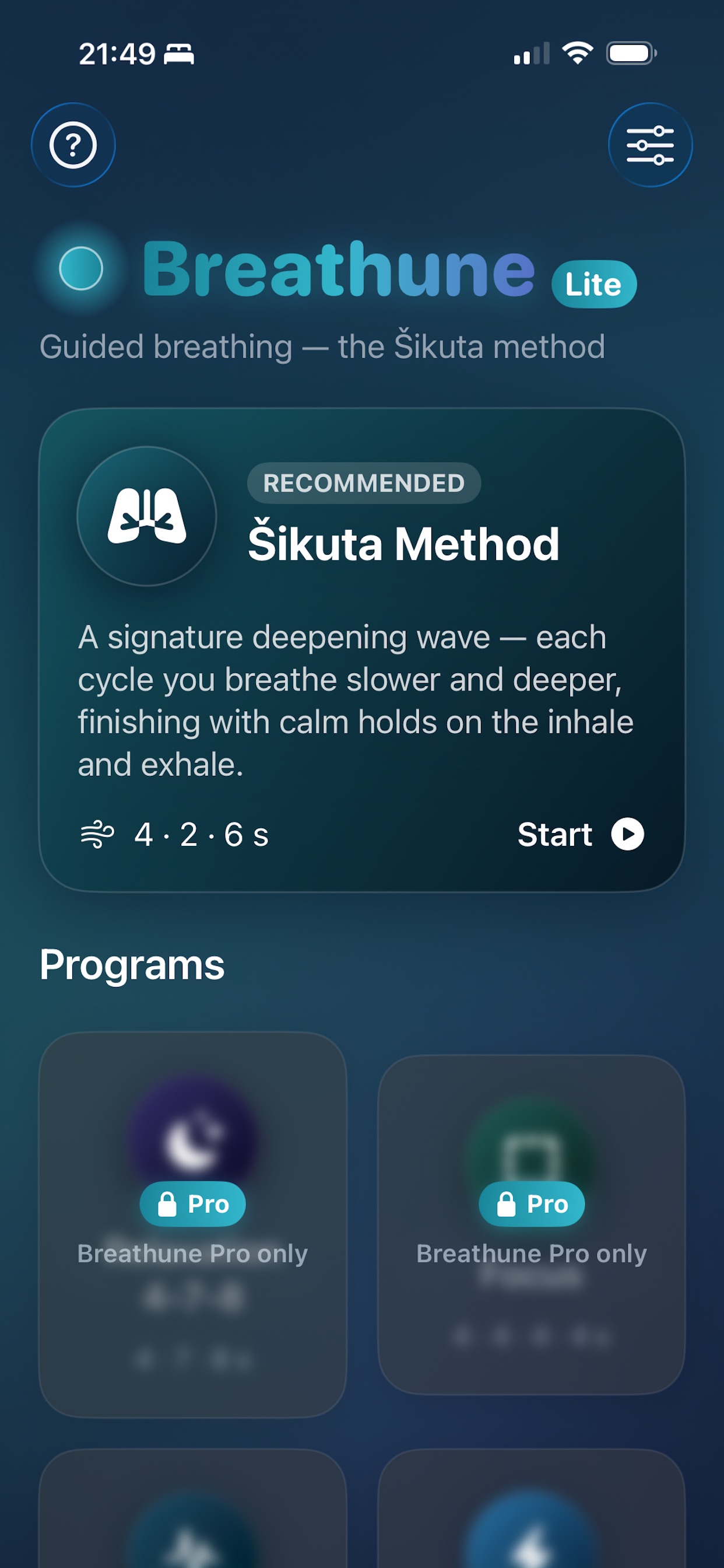 Screenshot 1 of Lite Breathune