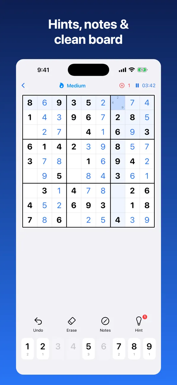 Tertiary Sudoku screenshot 2