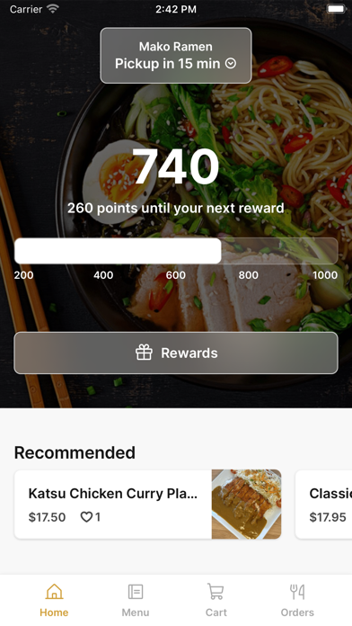 Mako Ramen iPhone screenshot 1 - Food & Drink app