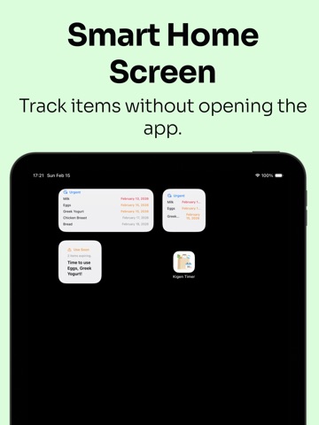 Expiration Tracking KigenTimer iPad screenshot