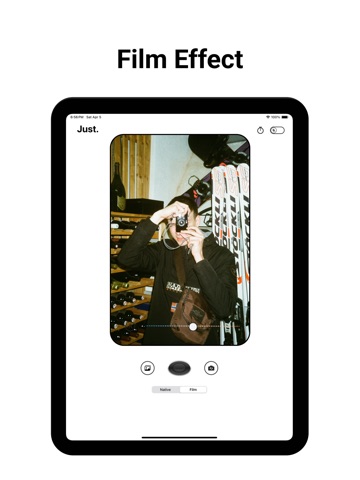 Just Cam - Raw Portrait & Film iPad screenshot