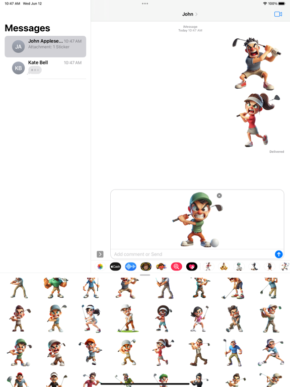 Screenshot #6 pour Angry Golfer Stickers