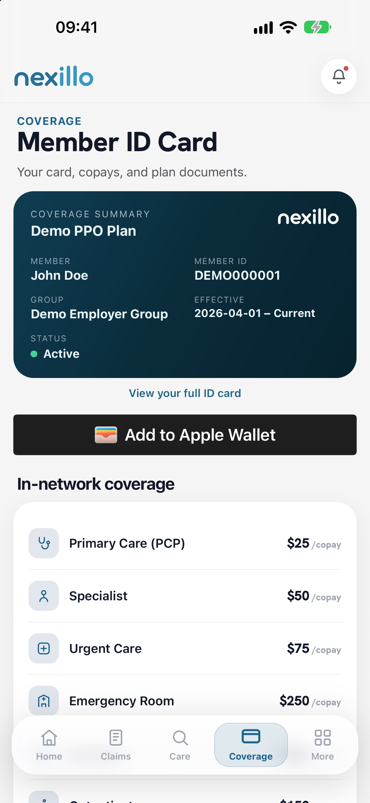 Screenshot 2 of Nexillo Health Member Portal