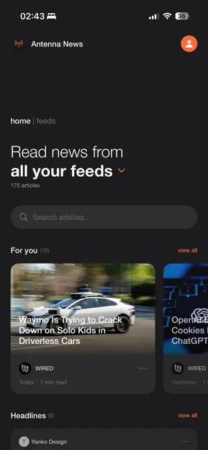 Antenna News screenshot 2