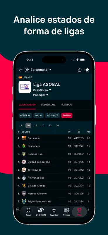 Flashscore: Resultados en vivo screenshot 6 of 10