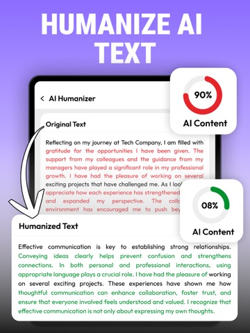 AI Detector - Text Humanizer iPad screenshot