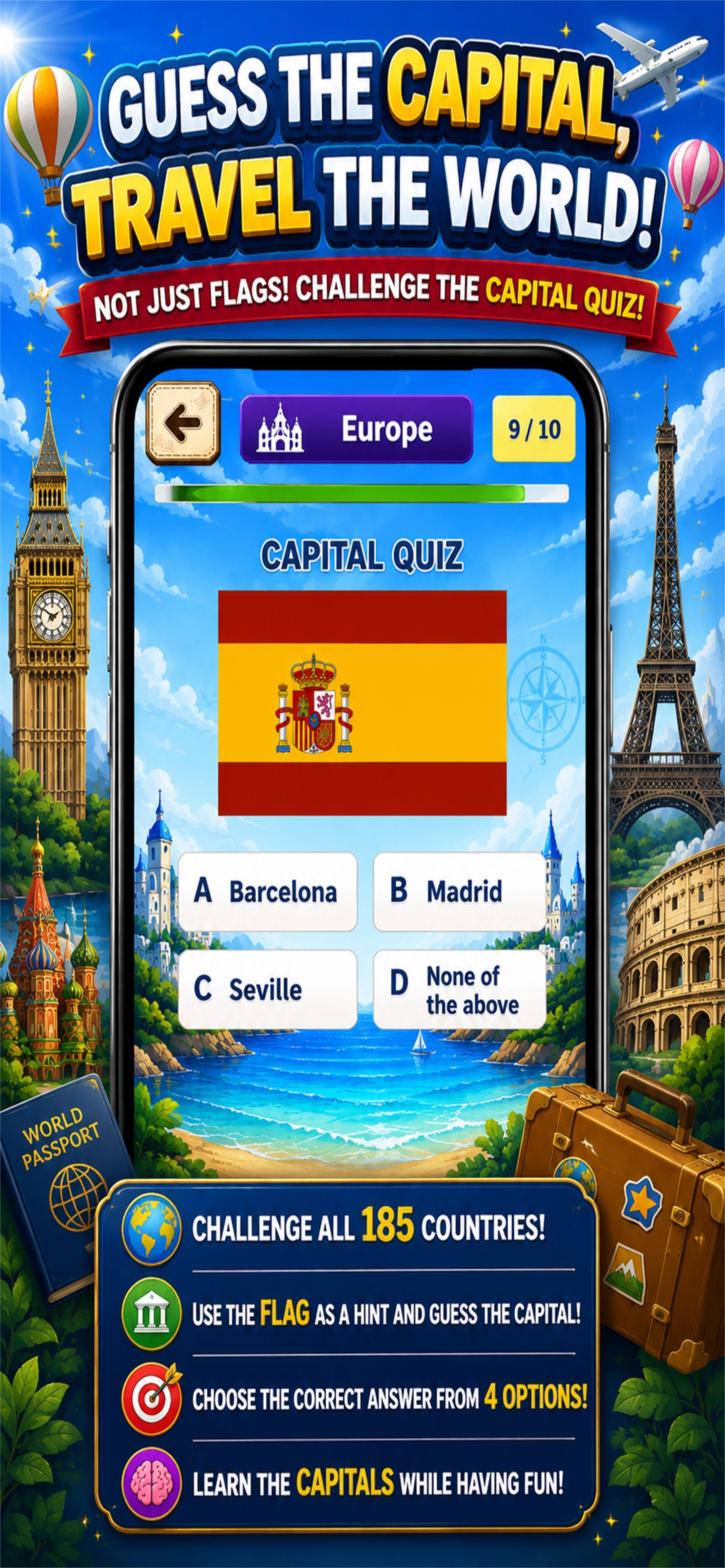 World Quiz Passport: Flags screenshot 3