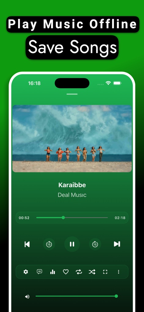 Offline Music Player - Muzika - This tool enables uninterrupted offline playback, featuring comprehensive player controls for a personalized listening experience.