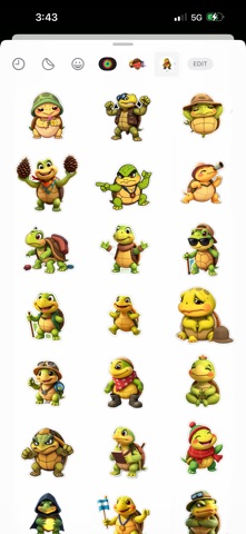 Hiking Tortoise Stickers screenshot