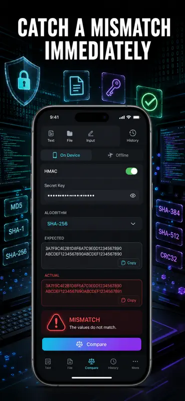 Hash Calculator: MD5 SHA CRC32 screenshot 4 of 10