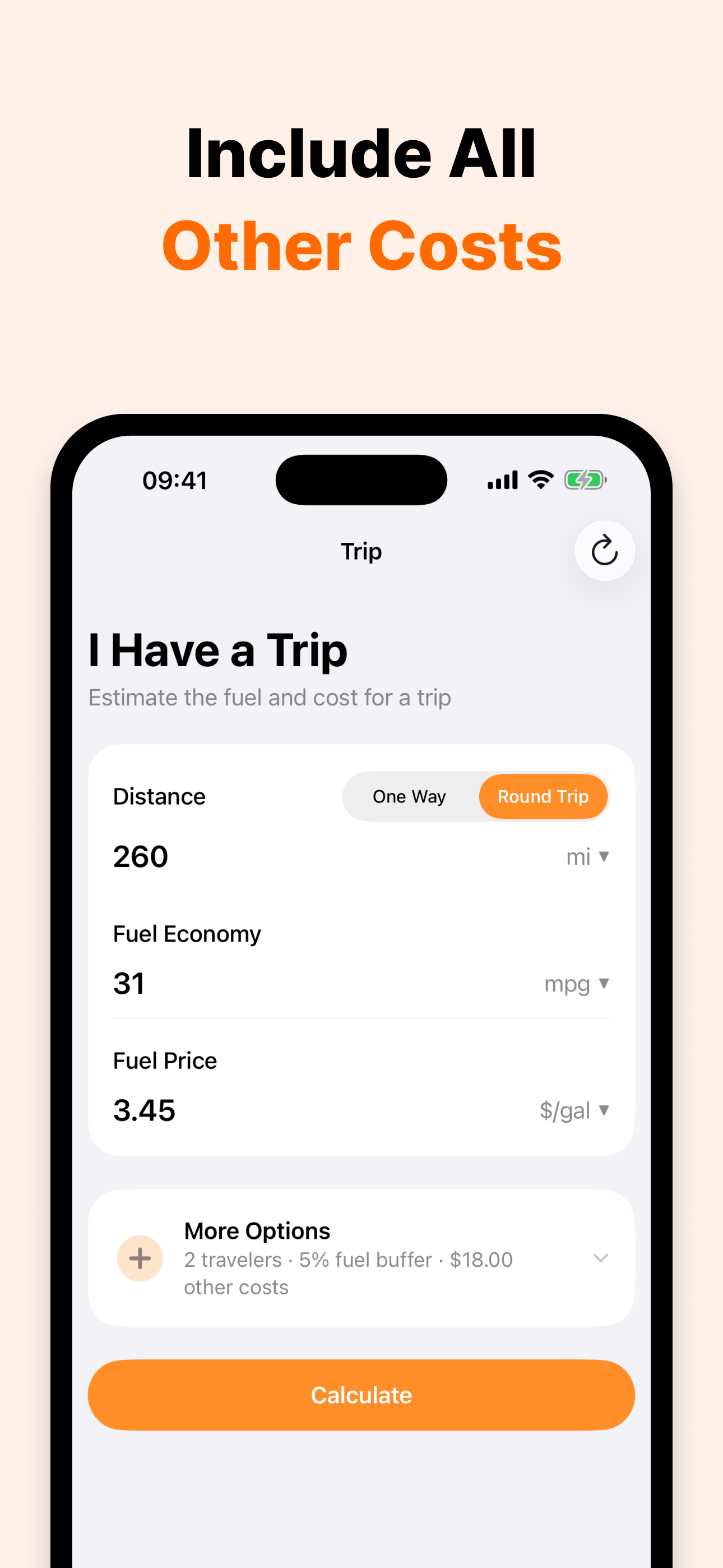 Fuel Cost Calculator: Trip screenshot 3