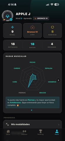 FLUENCE GYM iPhone screenshot