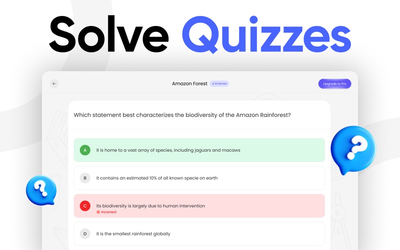 AI Quiz Maker • AI Flashcards iPhone screenshot