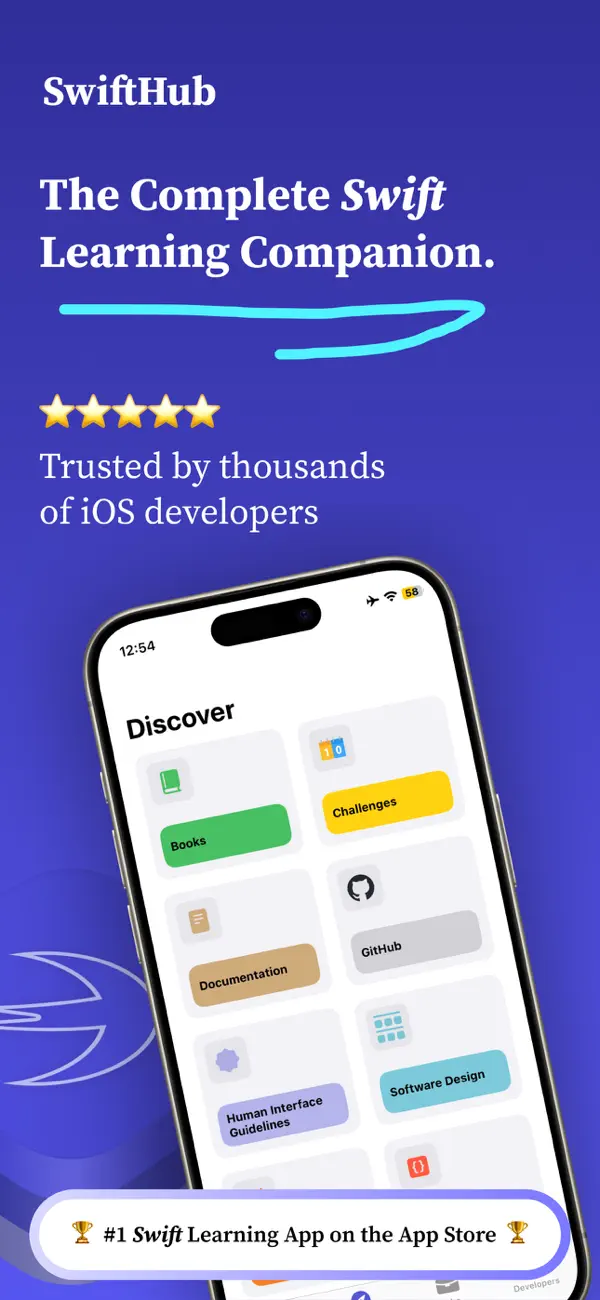 Screenshot #1 pour SwiftHub: Learn, Build & Hire