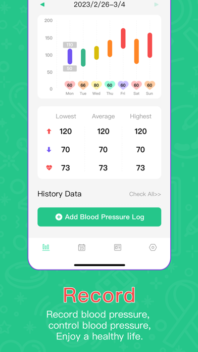 Tiny BP - Blood Pressure App Screenshot
