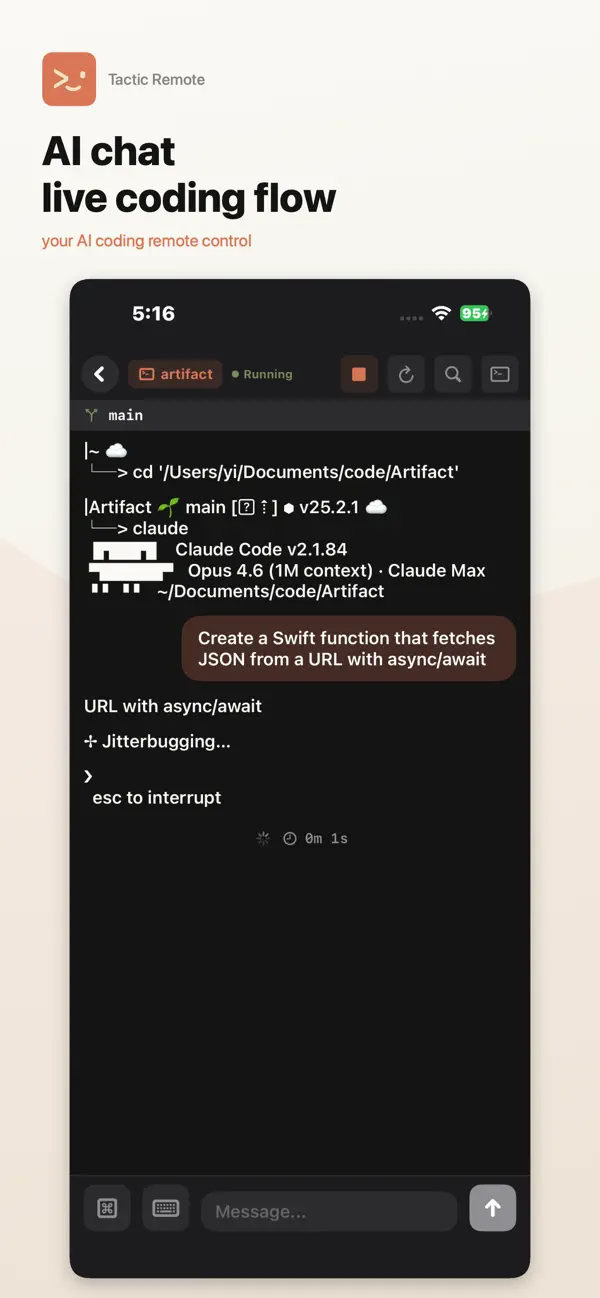 #1. Tactic Remote: AI Coding (iOS) Ved: Shanghai TacticSpace Technology Co., Ltd.