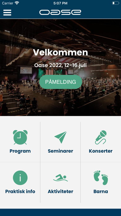 Oase 2025 Screenshot