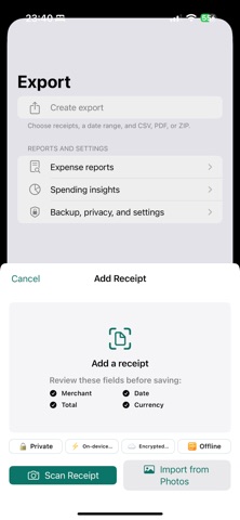 Receipt Vault: Private Scanner Screenshot 4 of 5