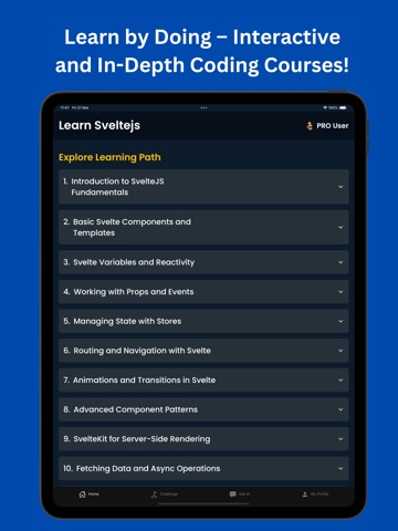 Learn Svelte - Web Dev iPad screenshot