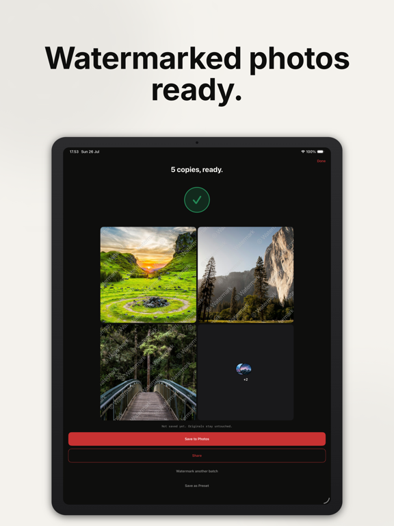 Sealer: Photo Watermark iPad screenshot