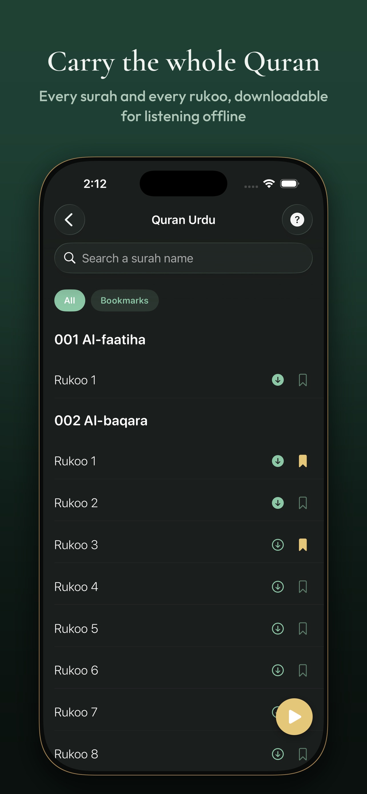 Screenshot 2 of Quran Kit: Audio & Prayer