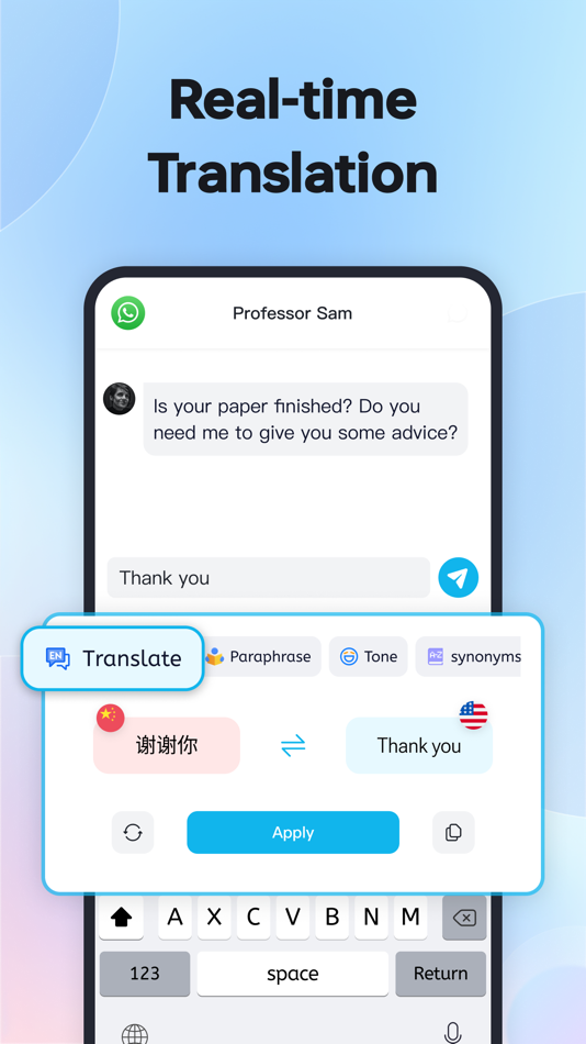 #2. TypeEasy-AI Keyboard & Writer (iOS) 由: Jie Huang