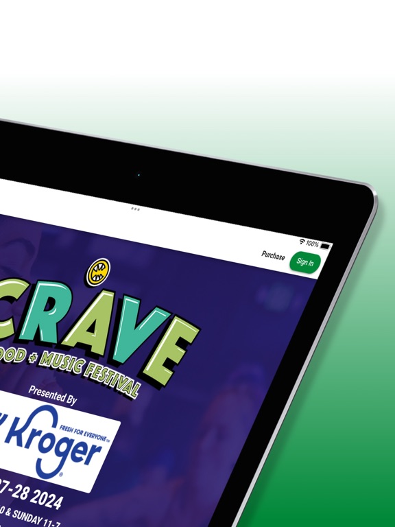 Crave food + music Festival iPad screenshot 2 - Food & Drink app