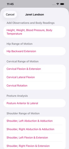 Body Evaluation のスクリーンショット