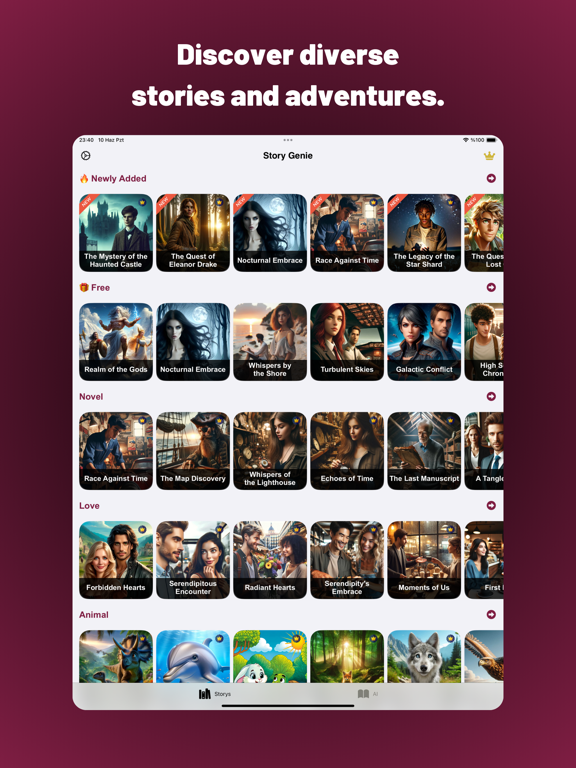 Story Genie & AI Chapters iPad screenshot 4 - Book app