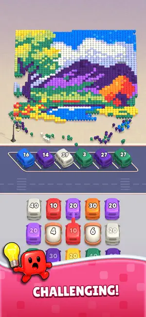 Pixel Break: Bus Sort Puzzle screenshot 1