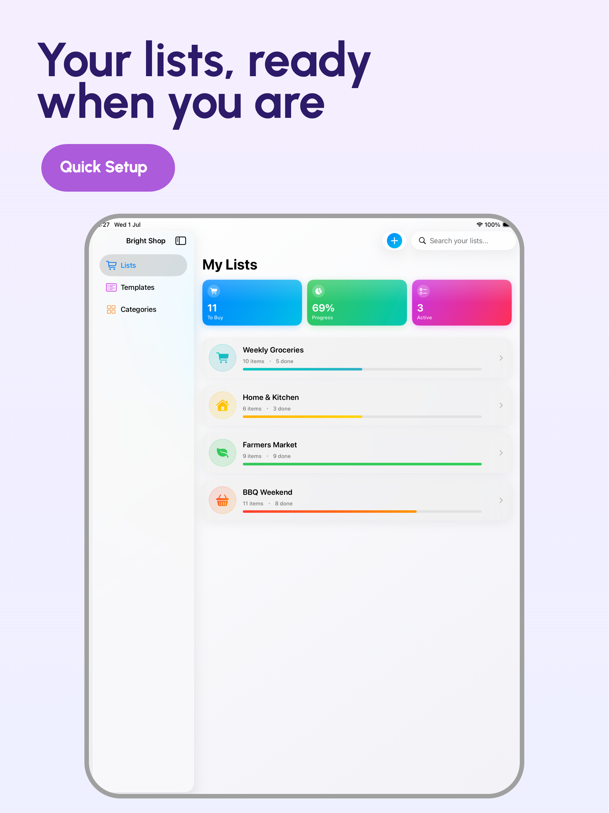 Bright Shop: Grocery List screenshot 5