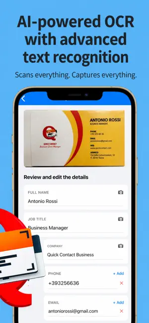 Quick Contact Biz Card Manager screenshot 2