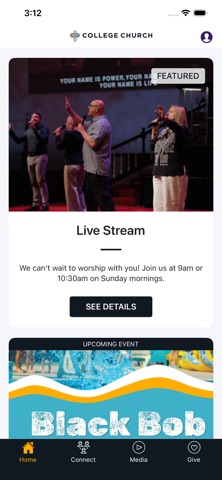 College Church of the Nazarene app screenshot