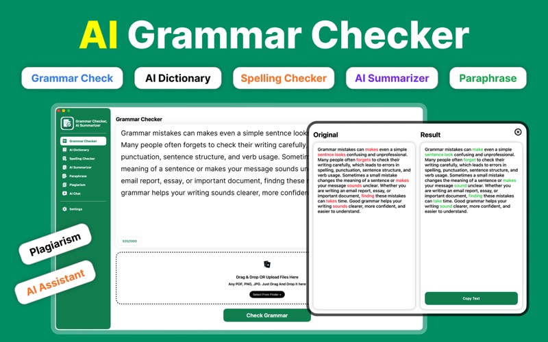 Grammar Checker • Spell check iPhone screenshot