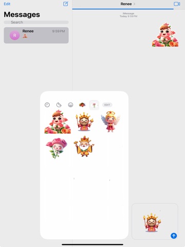 Assumption Mary Stickers iPad screenshot