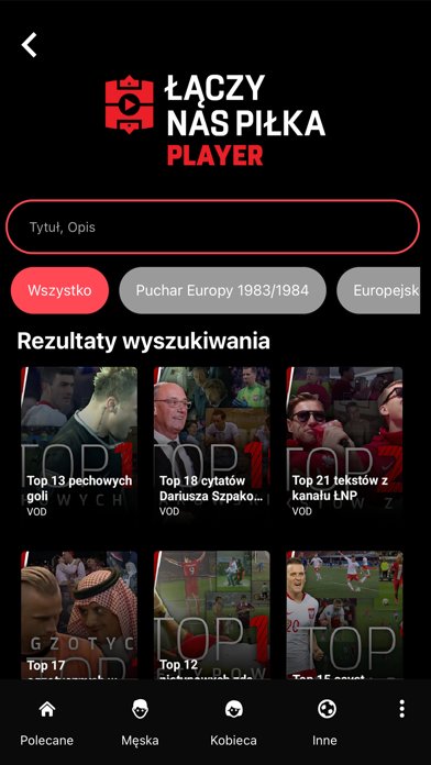Łączy nas piłka Player Screenshot