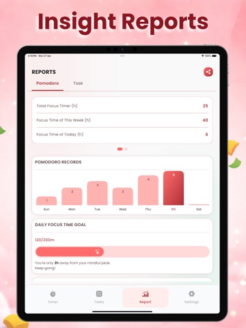 Focus To-Do: Pomodoro & Tasks. ipad screenshot 3