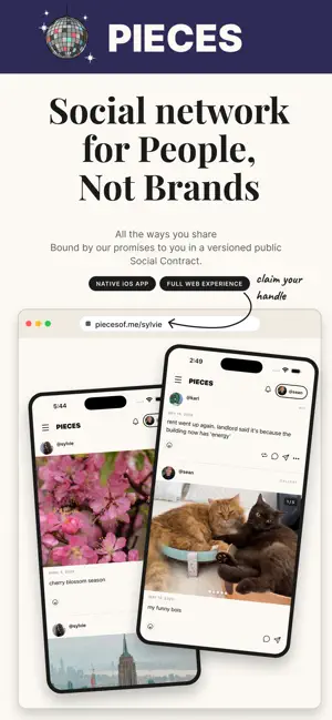 PIECES (Of Me): Social network screenshot 1