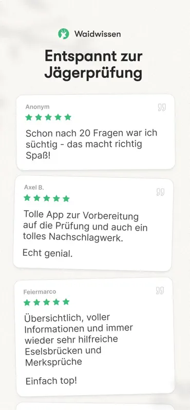 Waidwissen - Jagdschein App screenshot 1 of 6