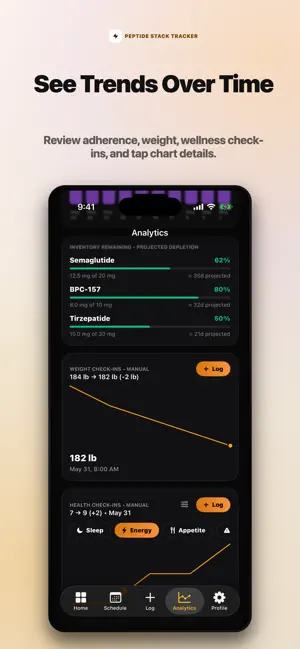 Peptide Stack Tracker screenshot 1