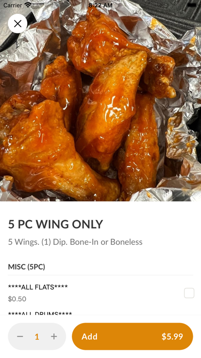 The Wing Suite iPhone screenshot 4 - Food & Drink app