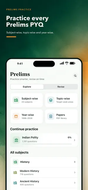 UPSC Tracker:Prelims Mains PYQ screenshot 2
